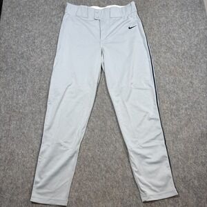 Nike Baseball Pants Men's Size Large High Rise Grey Black Dri-Fit Activewear